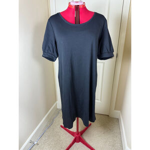 Women's Isaac Mizrahi Black XL Short Sleeve T-Shirt Dress